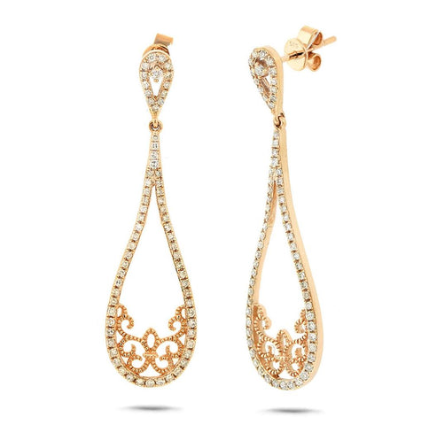 0.55 Ctw 14k Yellow Gold Diamond Earring