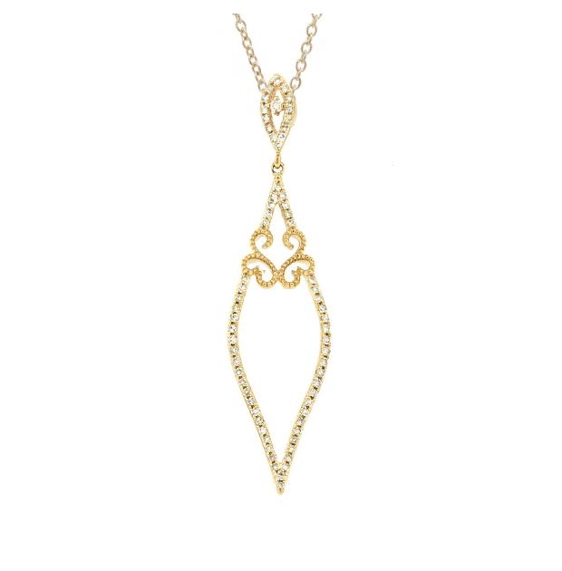 0.25 Ctw 14k Yellow Gold Diamond Pendant Necklace With 18 Inch Chain