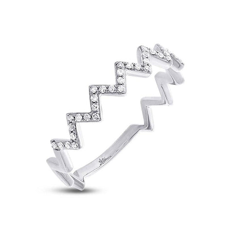 0.11 Ctw 14k White Gold Diamond Womens Ring