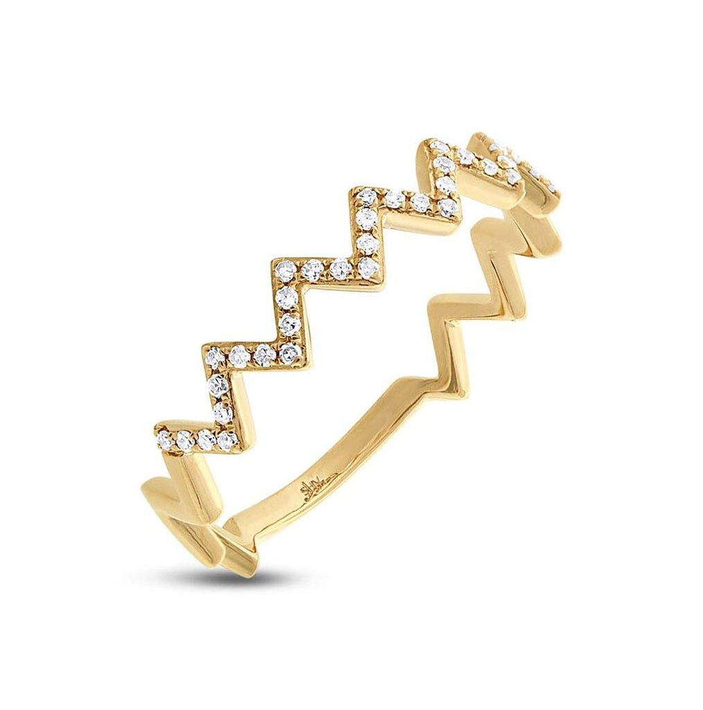 0.11 Ctw 18k Yellow Gold Diamond Womens Ring Size 6
