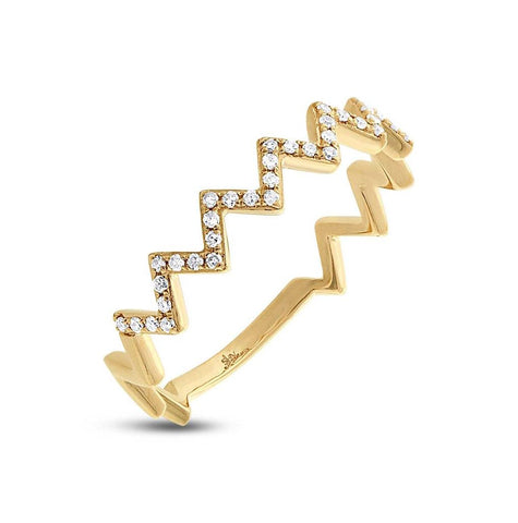 0.11 Ctw 18k Yellow Gold Diamond Womens Ring Size 6