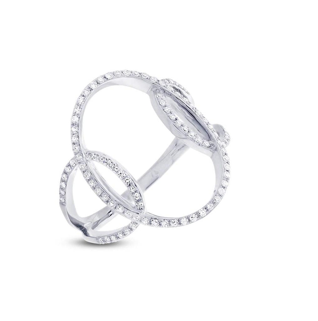 0.27 Ctw 14k White Gold Diamond Womens Ring