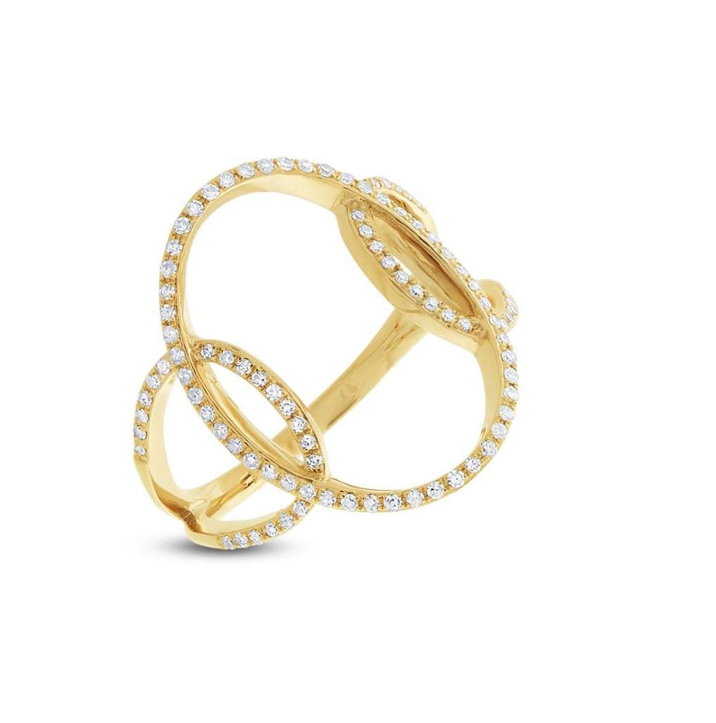 0.27 Ctw 14k Yellow Gold Diamond Womens Ring