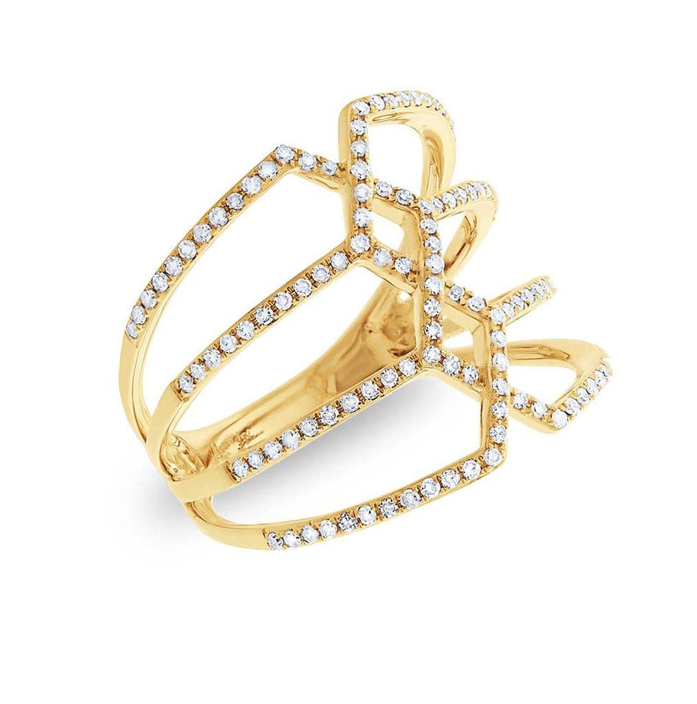 0.35 Ctw 14k Yellow Gold Diamond Womens Ring