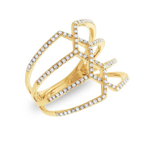 0.35 Ctw 14k Yellow Gold Diamond Womens Ring