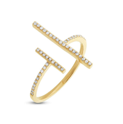 0.14 Ctw 14k Yellow Gold Diamond Womens Ring
