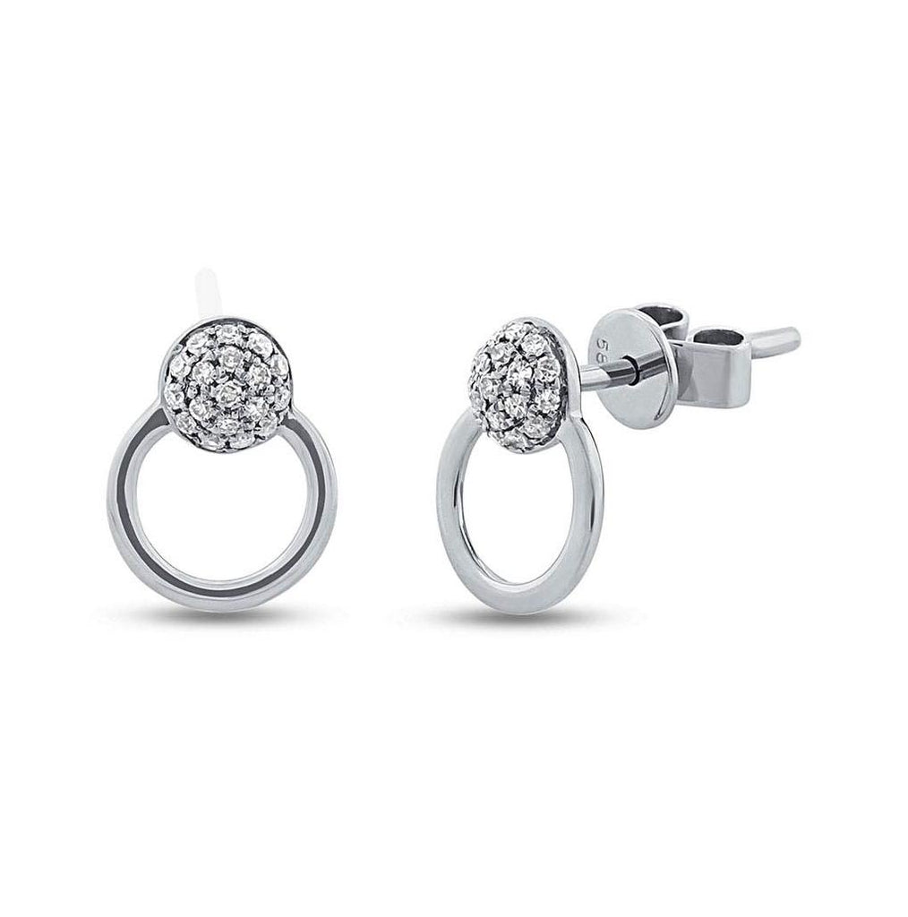 0.11 Ctw 14k White Gold Diamond Earring