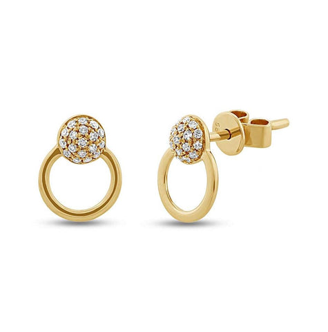 0.11 Ctw 14k Yellow Gold Diamond Earring