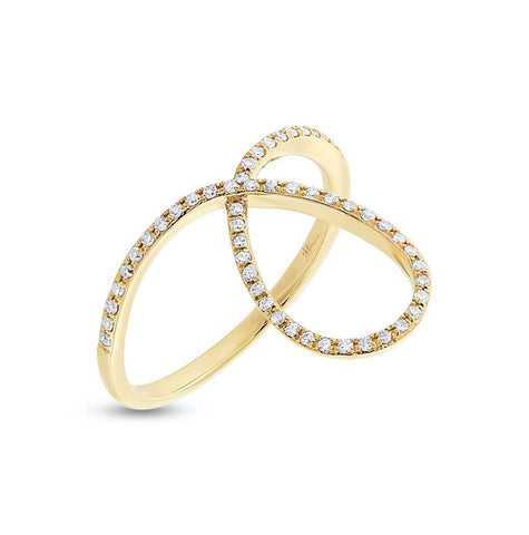 0.20 Ctw 14k Yellow Gold Diamond Womens Ring
