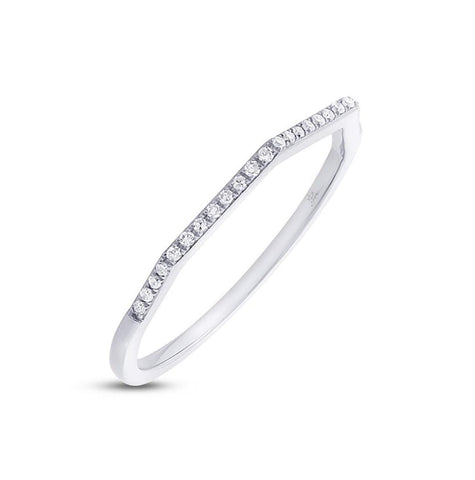 0.07 Ctw 18k White Gold Diamond Womens Ring