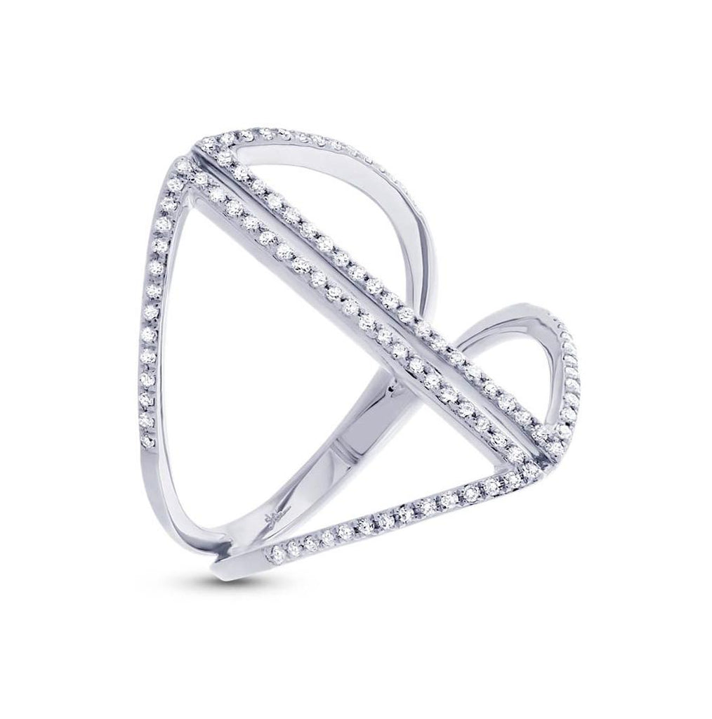 0.28 Ctw 14k White Gold Diamond Womens Ring