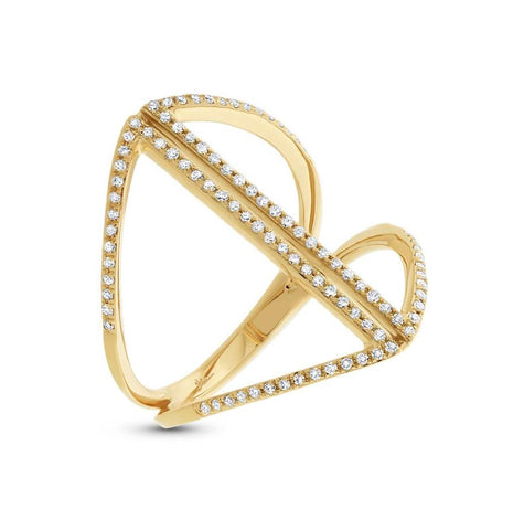 0.28 Ctw 14k Yellow Gold Diamond Womens Ring