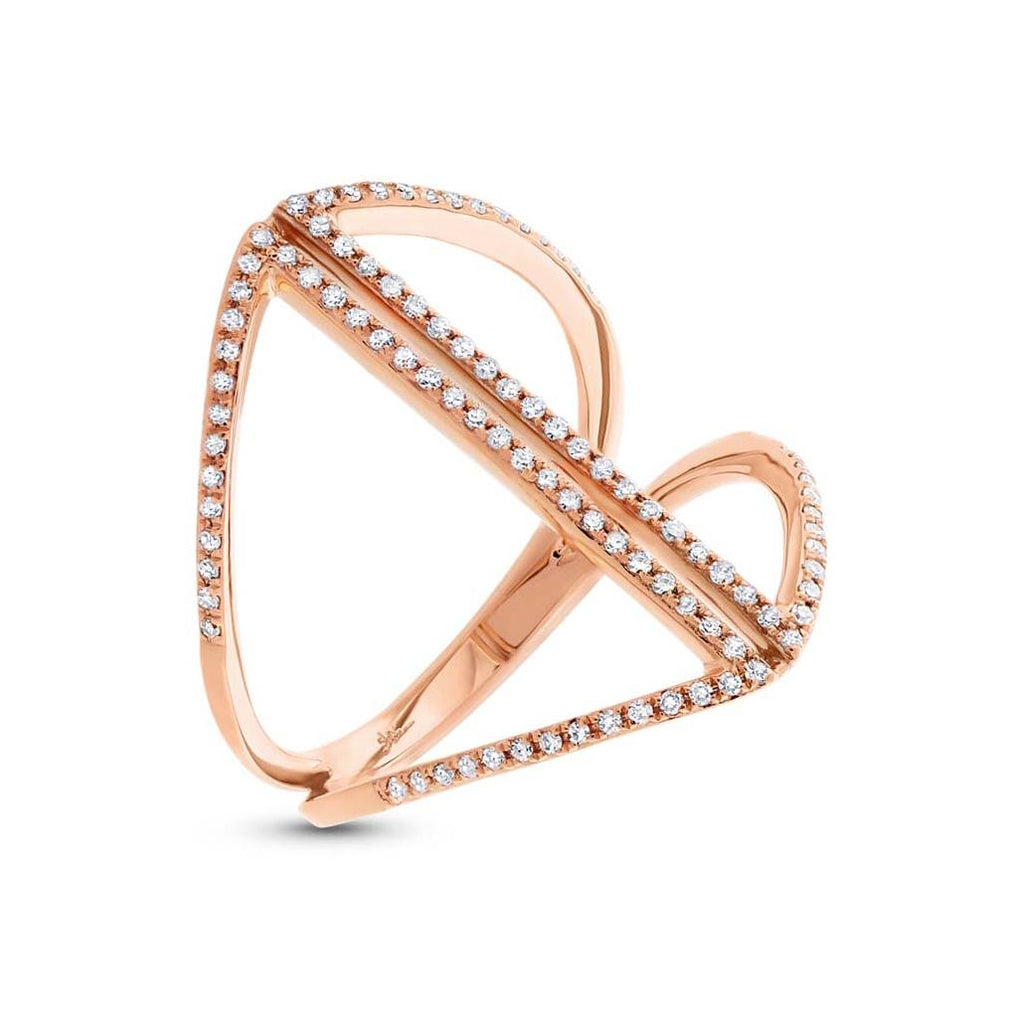 0.28 Ctw 14k Rose Gold Diamond Womens Ring