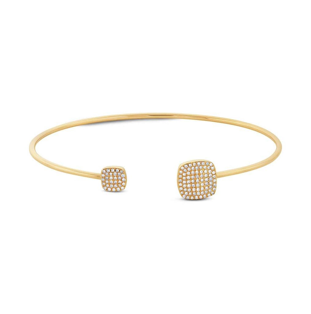 0.31 Ctw 14k Yellow Gold Diamond Bangle Bracelet