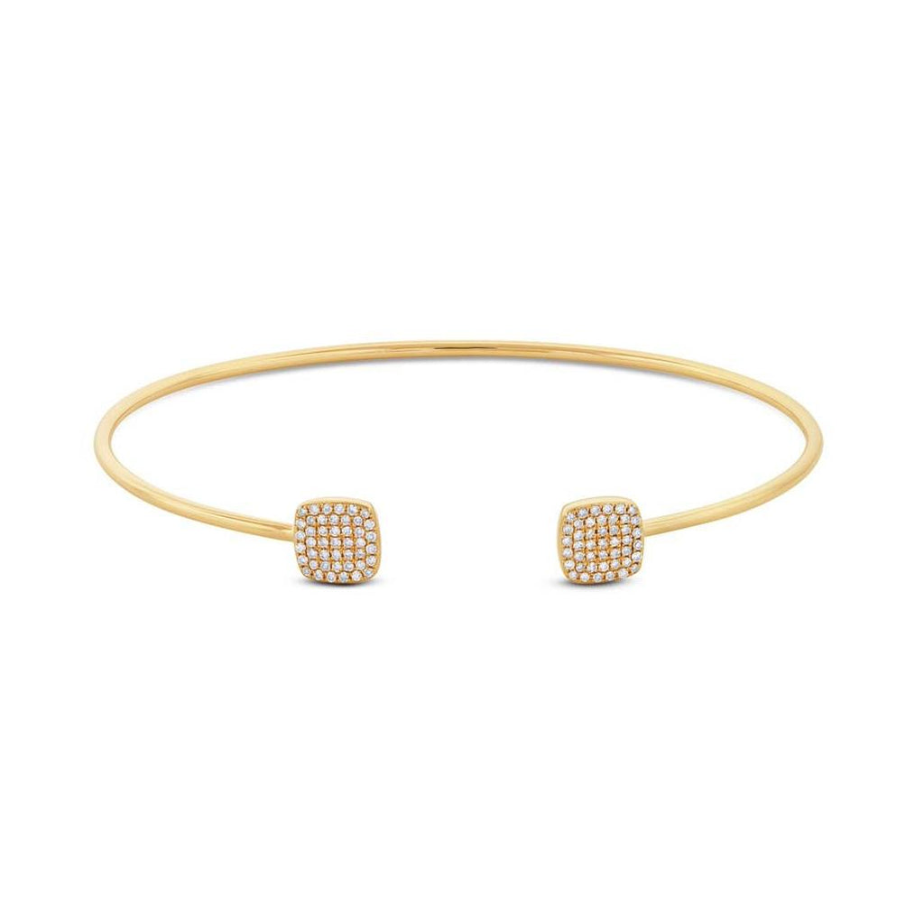 0.26 Ctw 14k Yellow Gold Diamond Bangle Bracelet