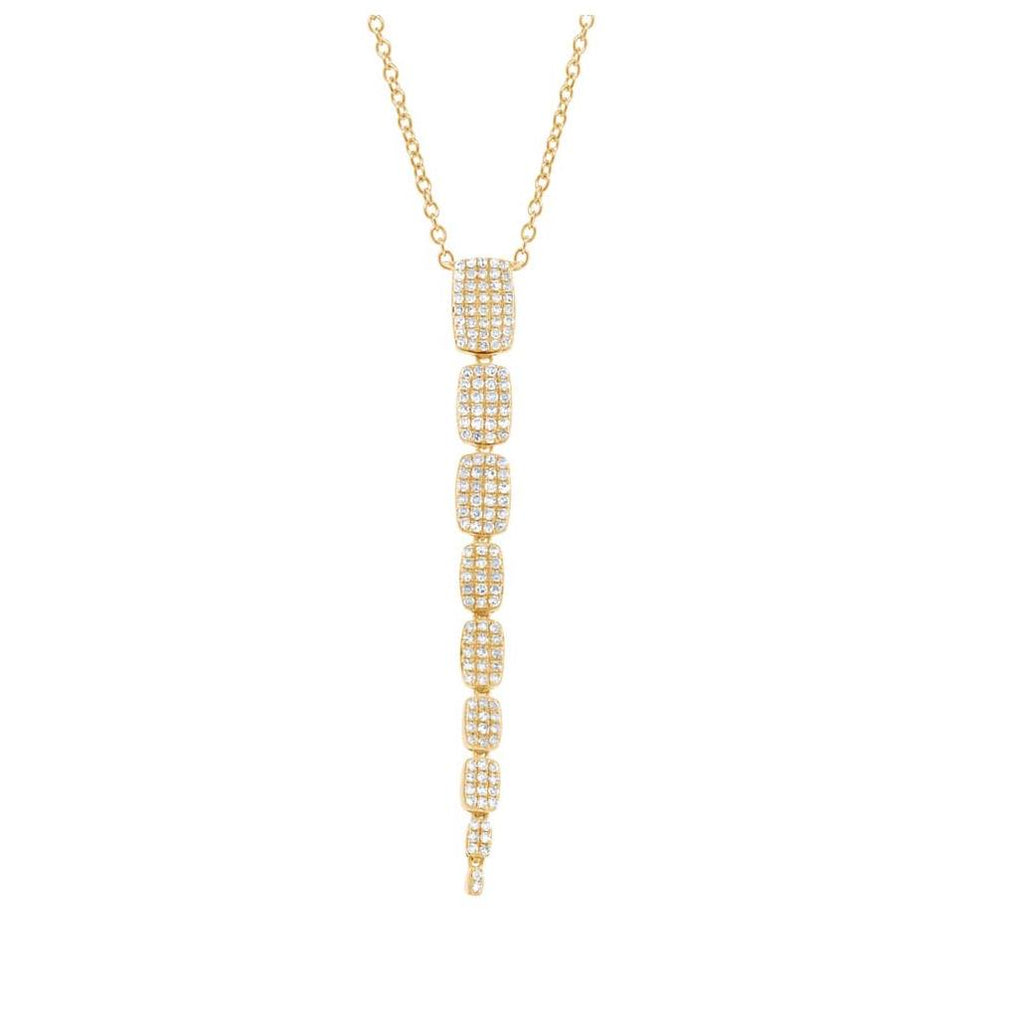 0.55 Ctw 18k Yellow Gold Diamond Serpentine Necklace