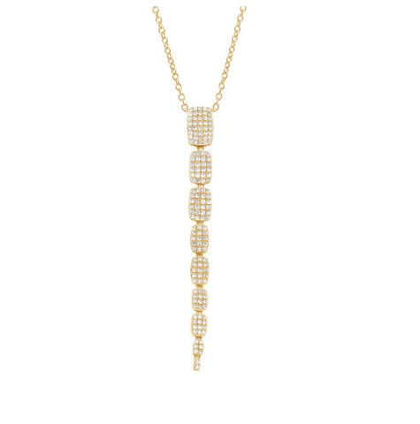 0.55 Ctw 14k Yellow Gold Diamond Serpentine Necklace