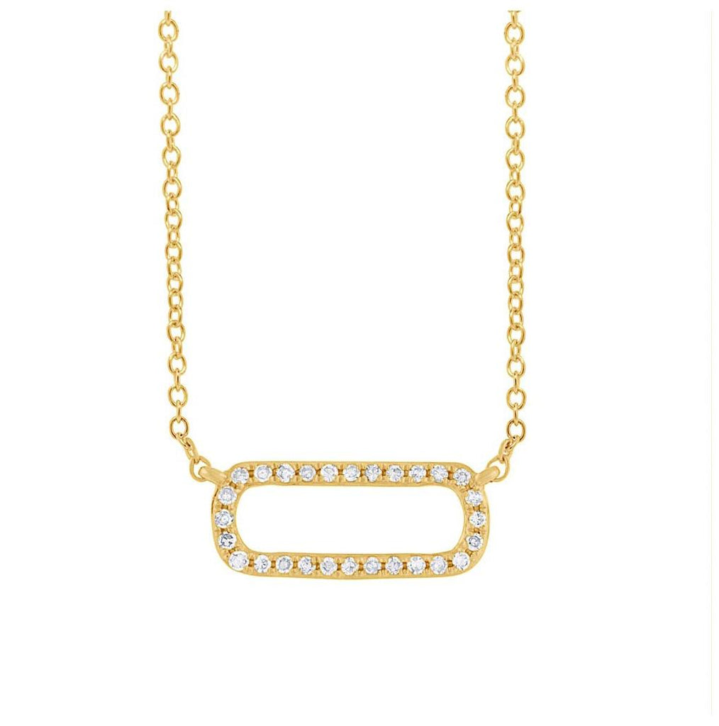 0.08 Ctw 14k Yellow Gold Diamond Necklace