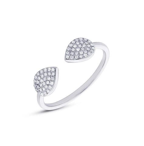 0.18 Ctw 14k White Gold Diamond Womens Ring