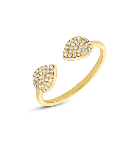 0.18 Ctw 14k Yellow Gold Diamond Womens Ring Size 6