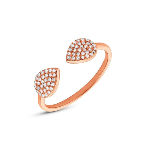 0.18 Ctw 14k Rose Gold Diamond Womens Ring