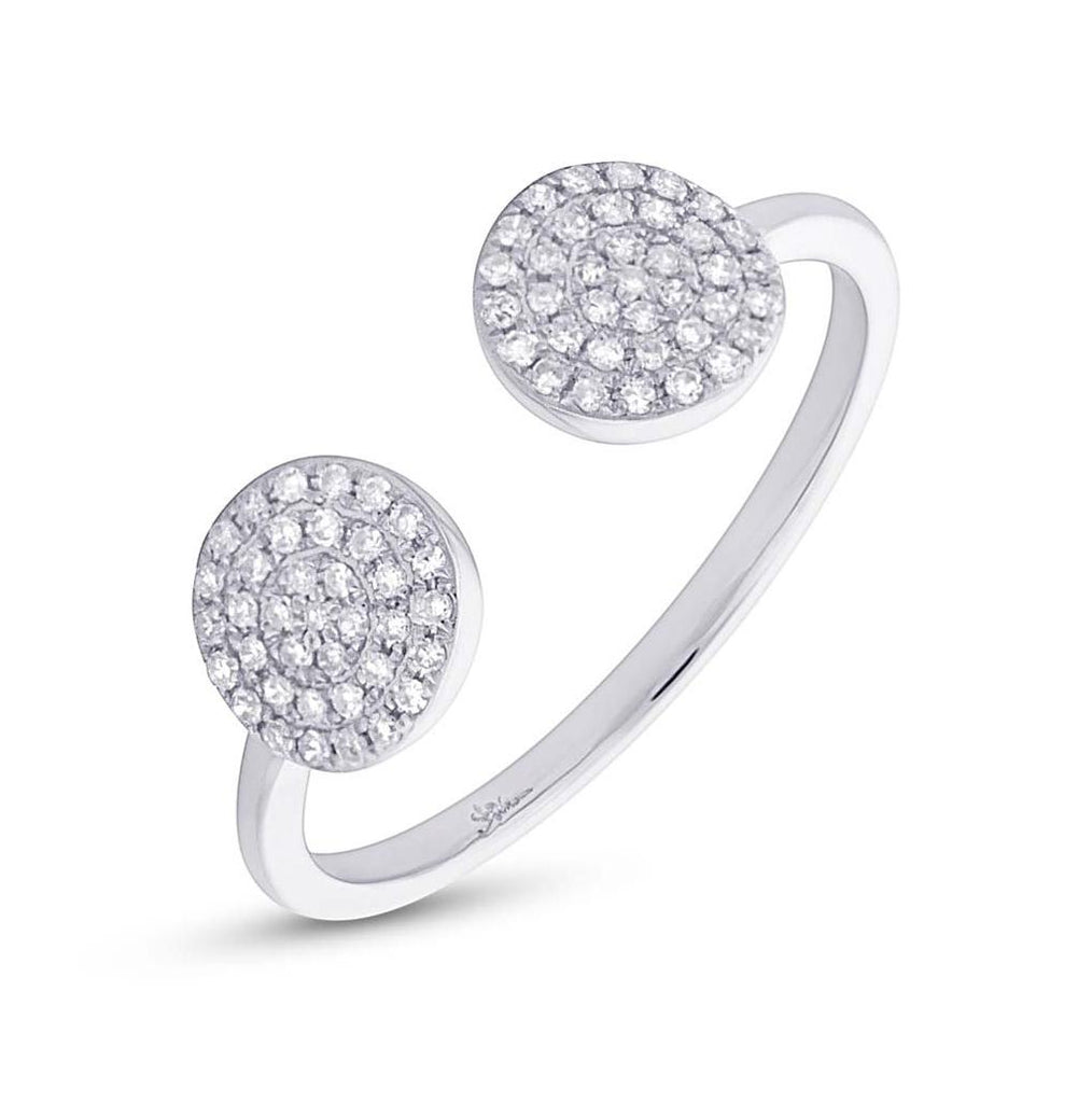 0.20 Ctw 14k White Gold Diamond Womens Ring Size 5