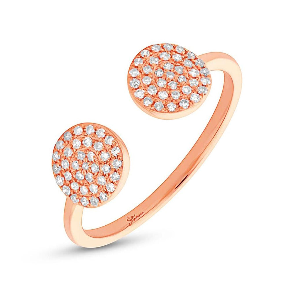 0.20 Ctw 14k Rose Gold Diamond Womens Ring Size 5