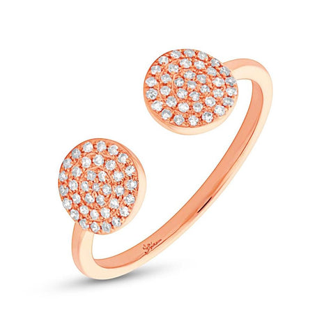 0.20 Ctw 14k Rose Gold Diamond Womens Ring Size 6
