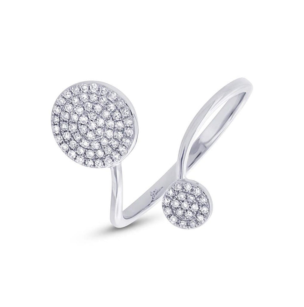 0.22 Ctw 14k White Gold Diamond Womens Ring Size 6