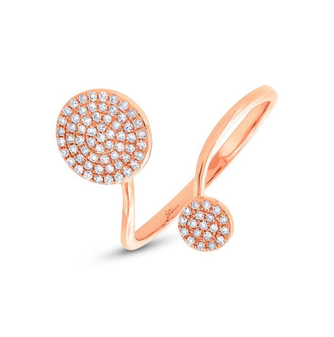 0.22 Ctw 14k Rose Gold Diamond Womens Ring