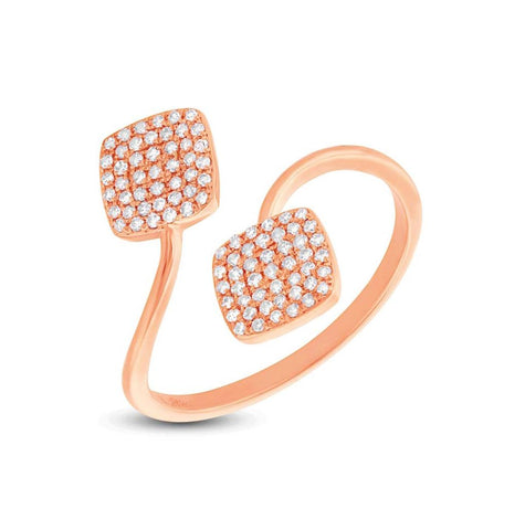 0.25 Ctw 14k Rose Gold Diamond Womens Ring