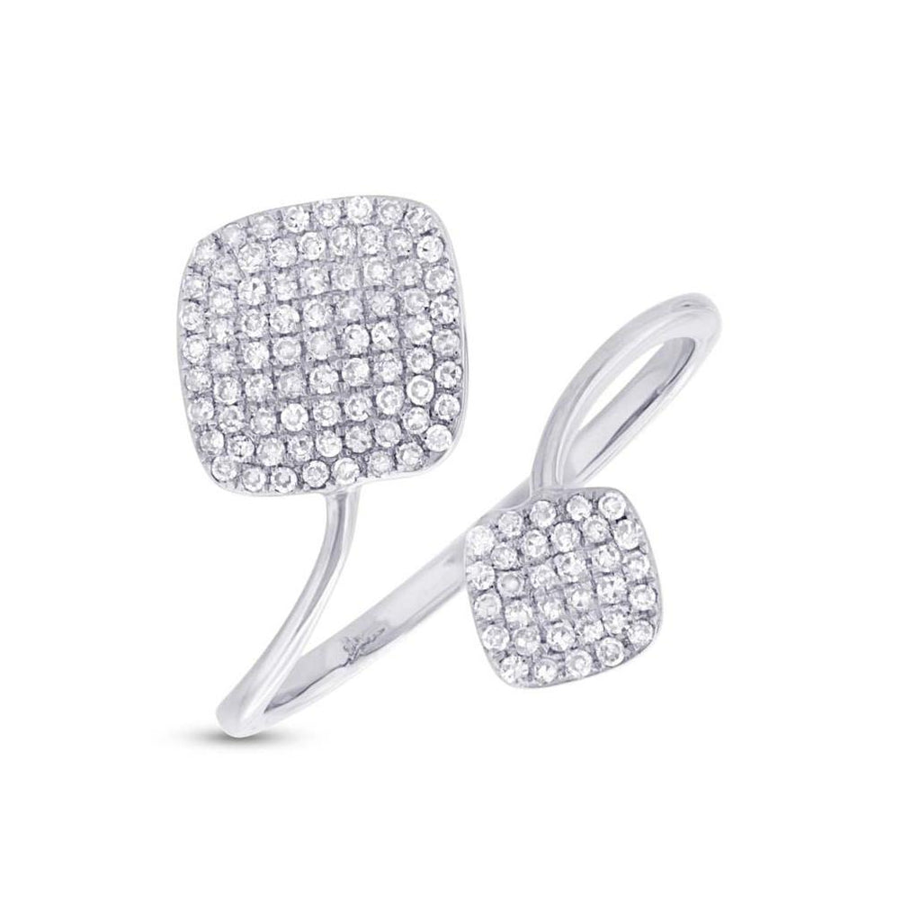 0.31 Ctw 14k White Gold Diamond Womens Ring Size 6
