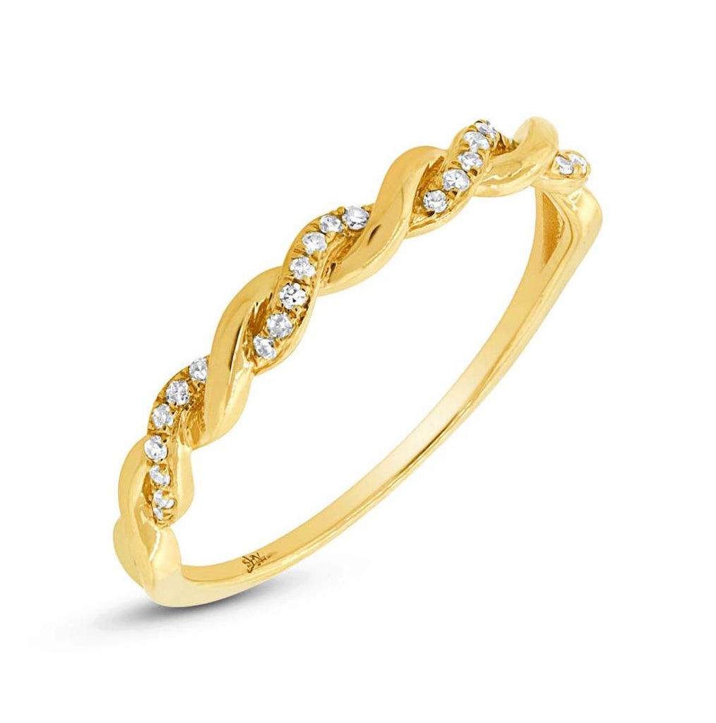 0.07 Ctw 14k Yellow Gold Diamond Womens Ring Size 5