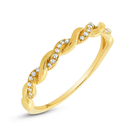 0.07 Ctw 14k Yellow Gold Diamond Womens Ring