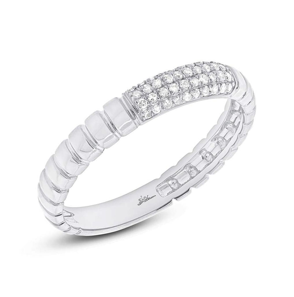 0.12 Ctw 14k White Gold Diamond Womens Ring