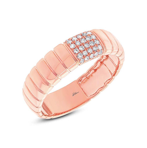 0.14 Ctw 14k Rose Gold Diamond Womens Ring