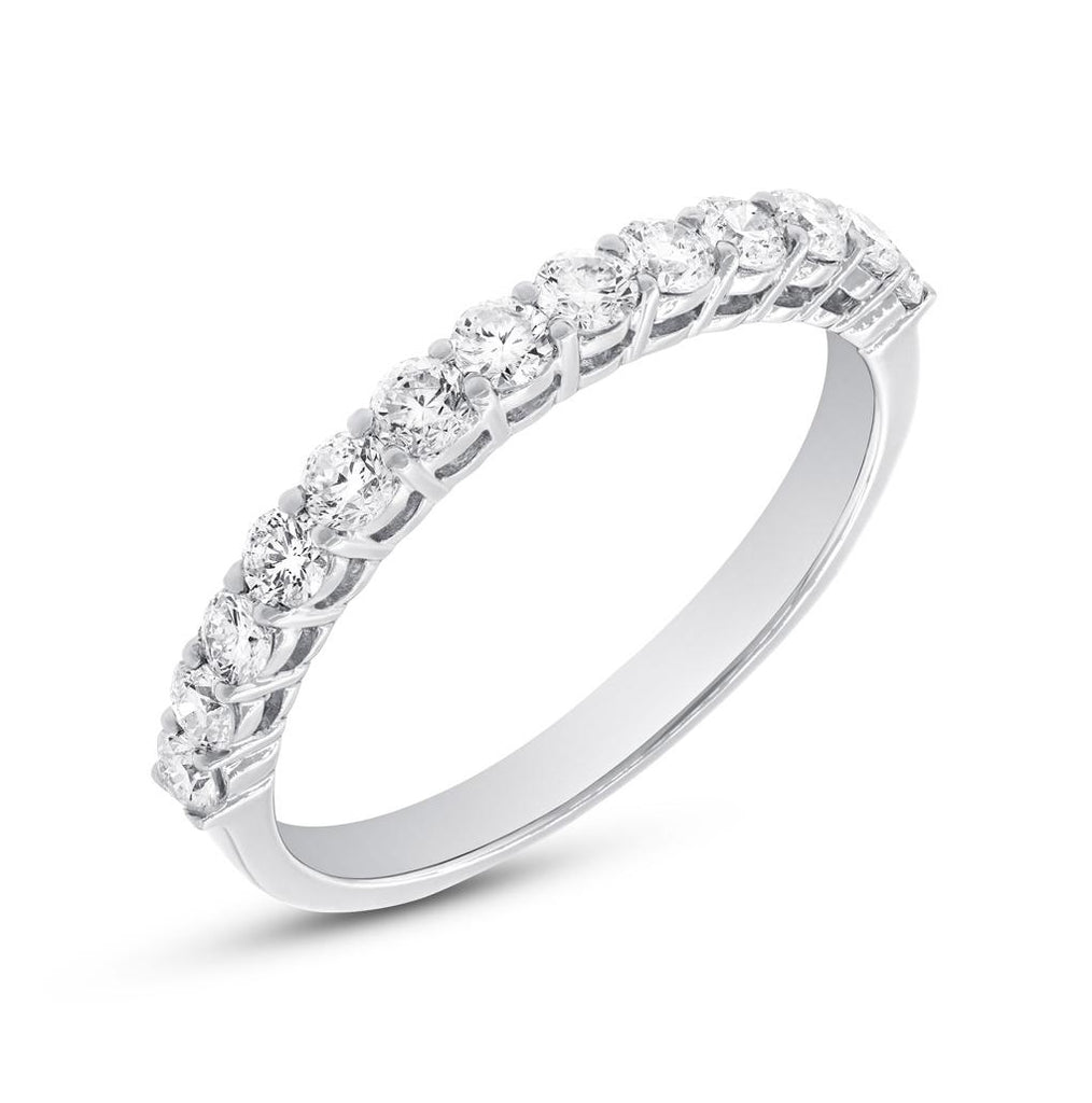 0.65 Ctw 18k White Gold Diamond Womens Band