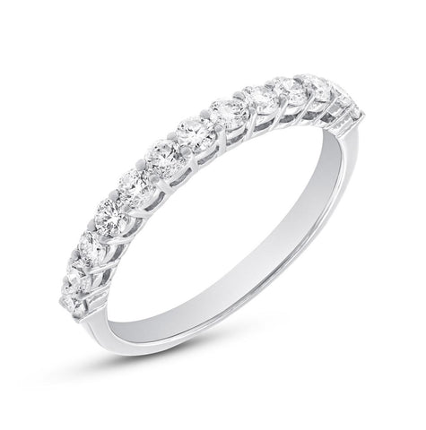 0.65 Ctw 18k White Gold Diamond Womens Band