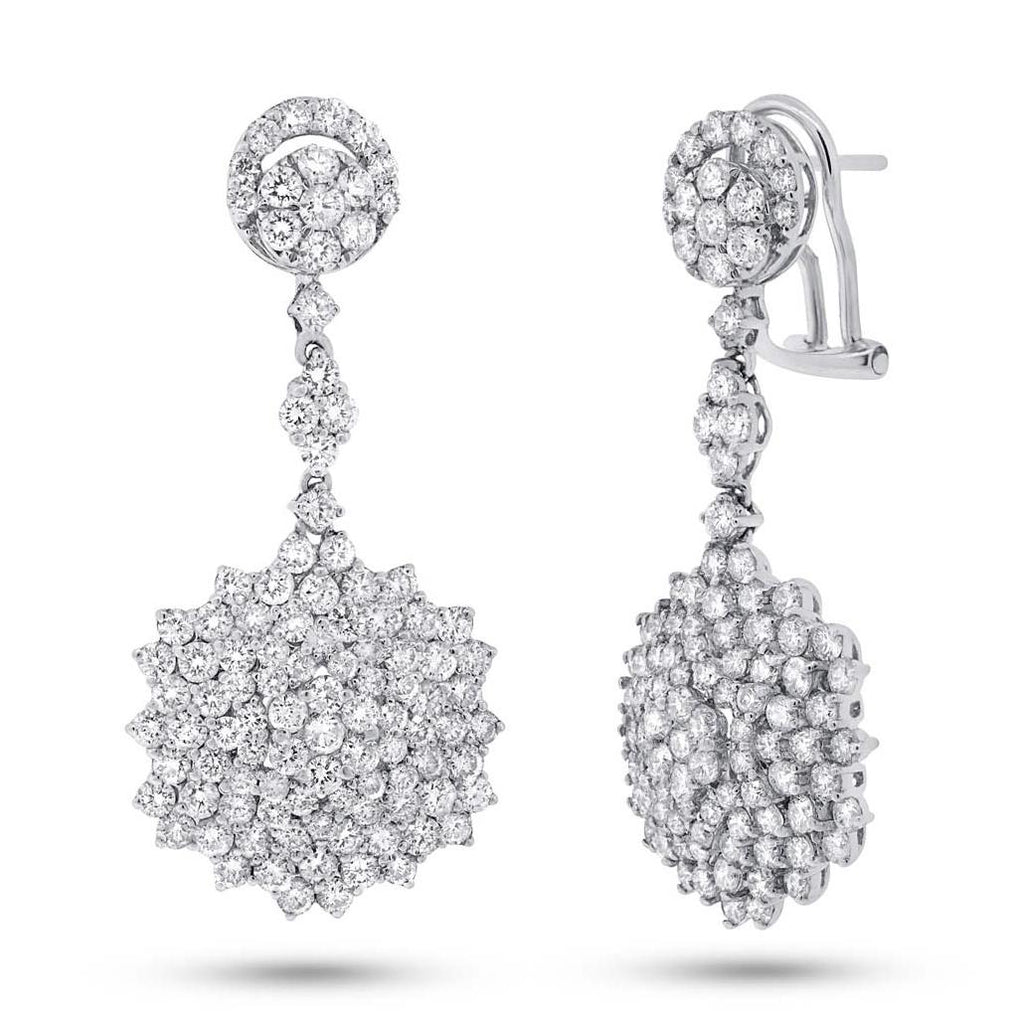 5.37 Ctw 18k White Gold Diamond Earring