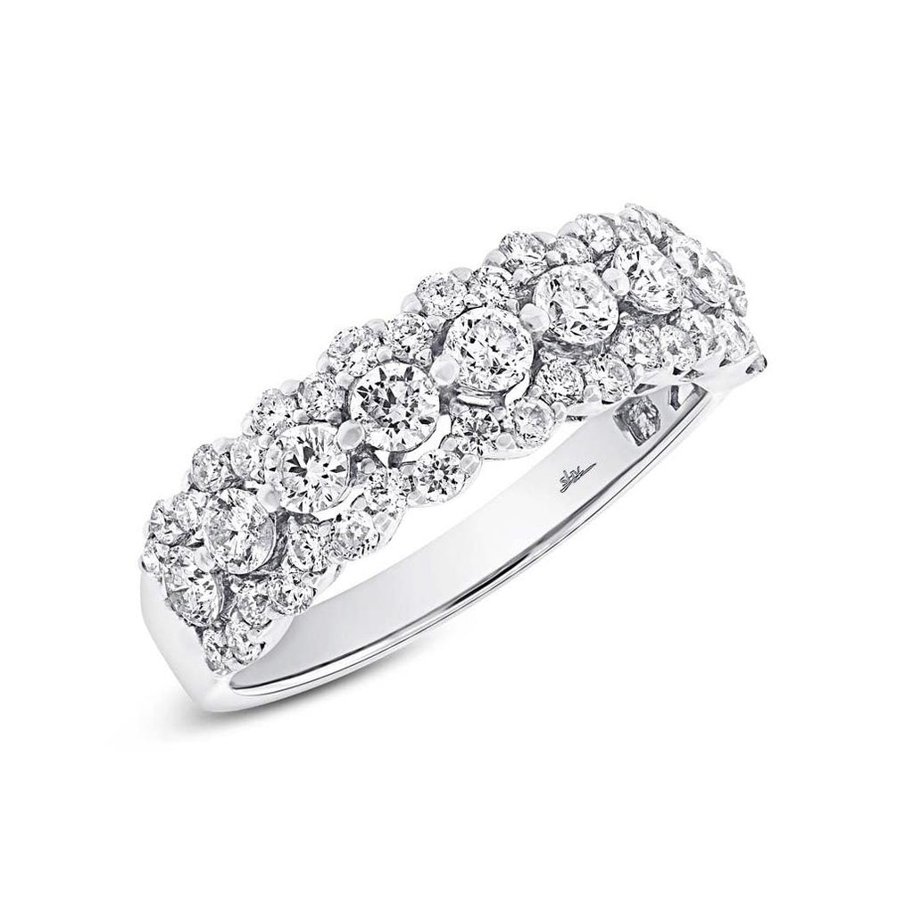 1.41 Ctw 18k White Gold Diamond Womens Band