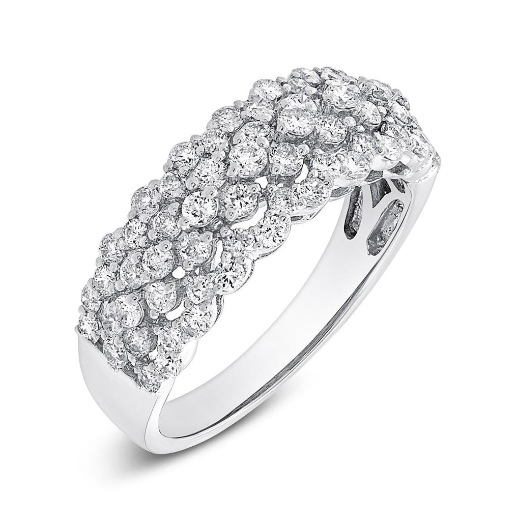 1.37 Ctw 18k White Gold Diamond Womens Ring