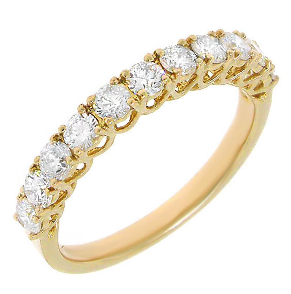 0.84 Ctw 18k Yellow Gold Diamond Womens Band