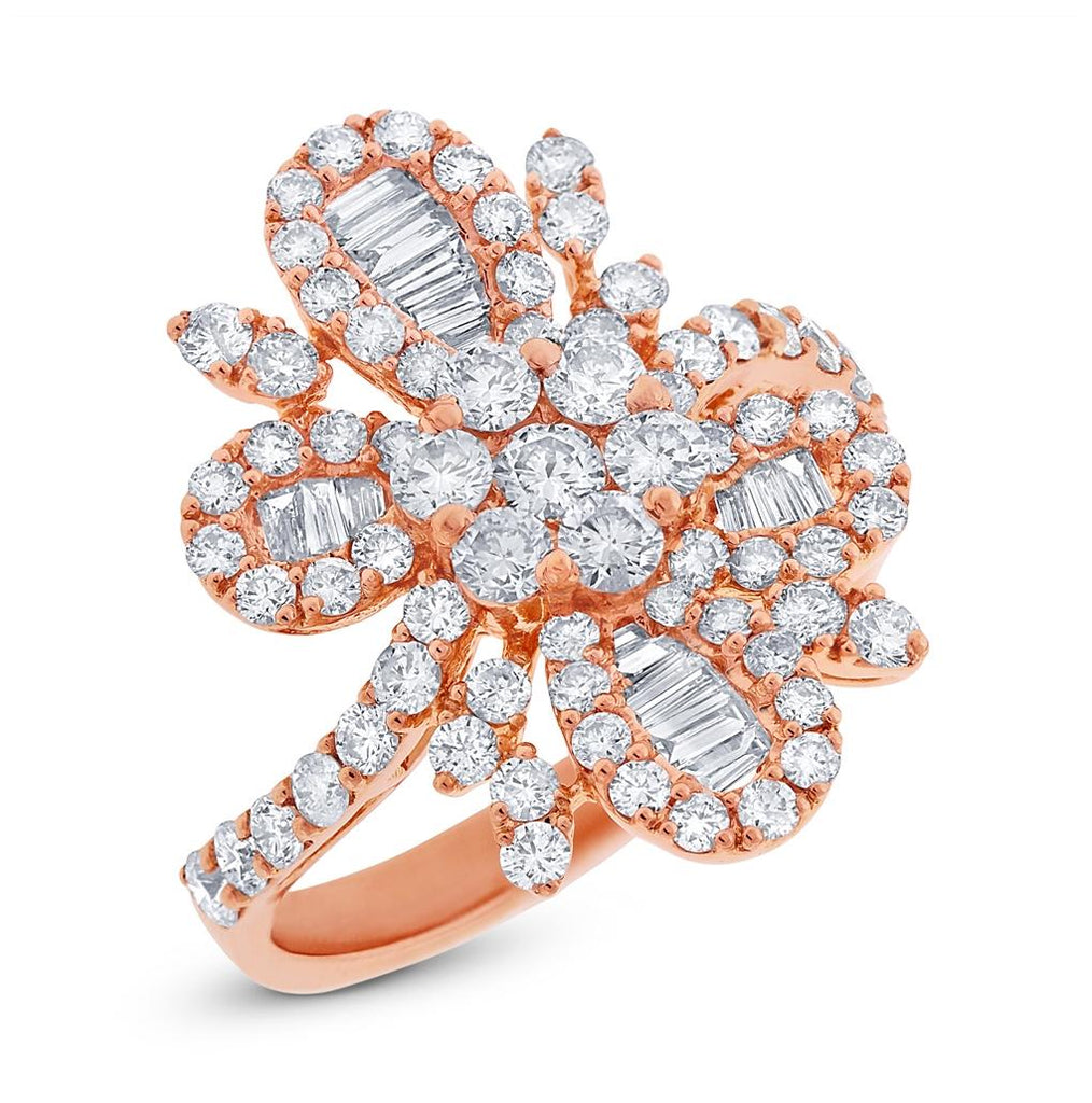 1.91 Ctw 18k Rose Gold Diamond Heart Ring