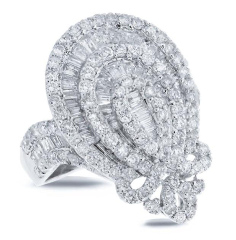 2.46 Ctw 18k White Gold Diamond Womens Ring