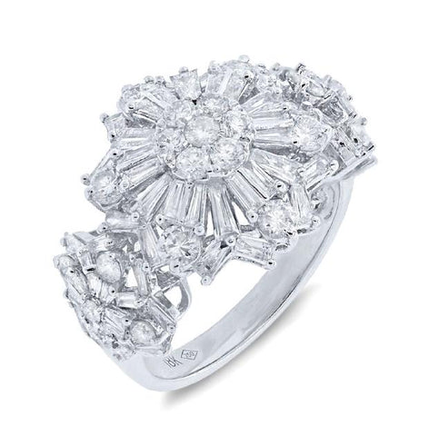 2.27 Ctw 18k White Gold Diamond Womens Ring