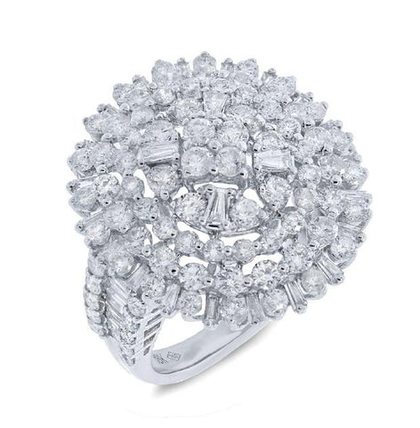 3.22 Ctw 18k White Gold Diamond Womens Ring