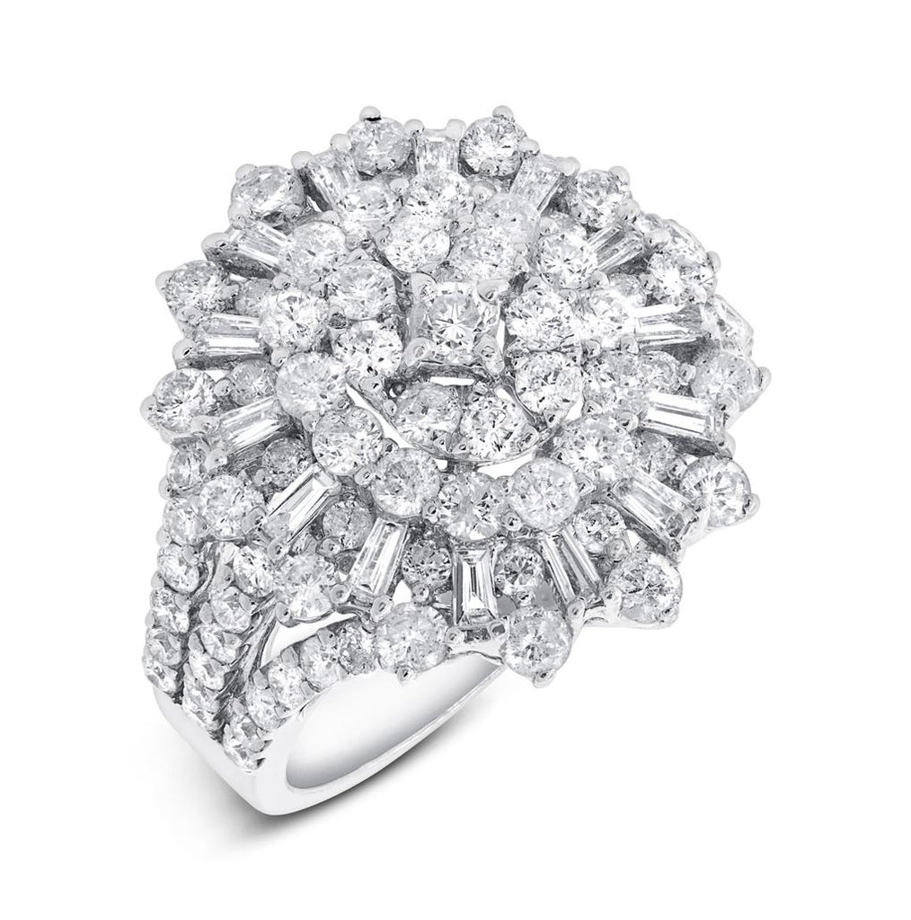 2.66 Ctw 18k White Gold Diamond Womens Ring