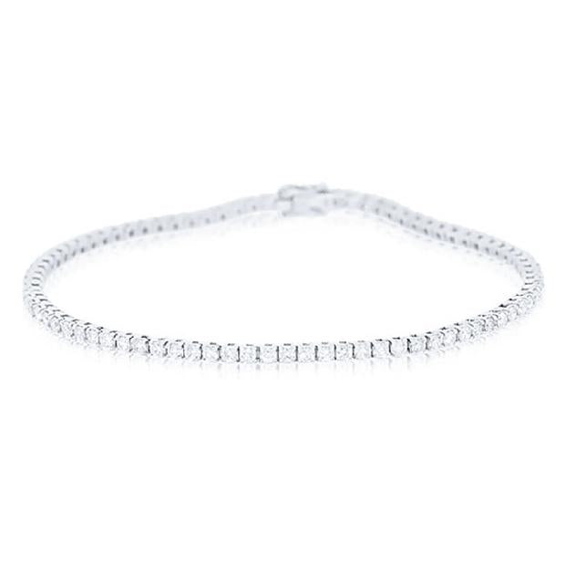 2.45 Ctw 18k White Gold Diamond Tennis Bracelet