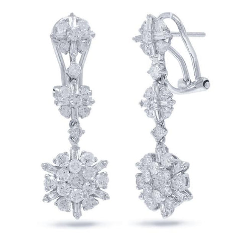 2.16 Ctw 18k White Gold Diamond Earring