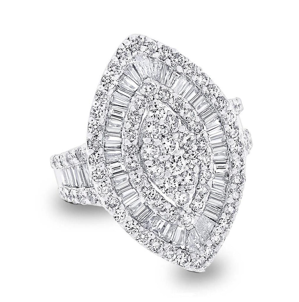 3.25 Ctw 18k White Gold Diamond Womens Ring